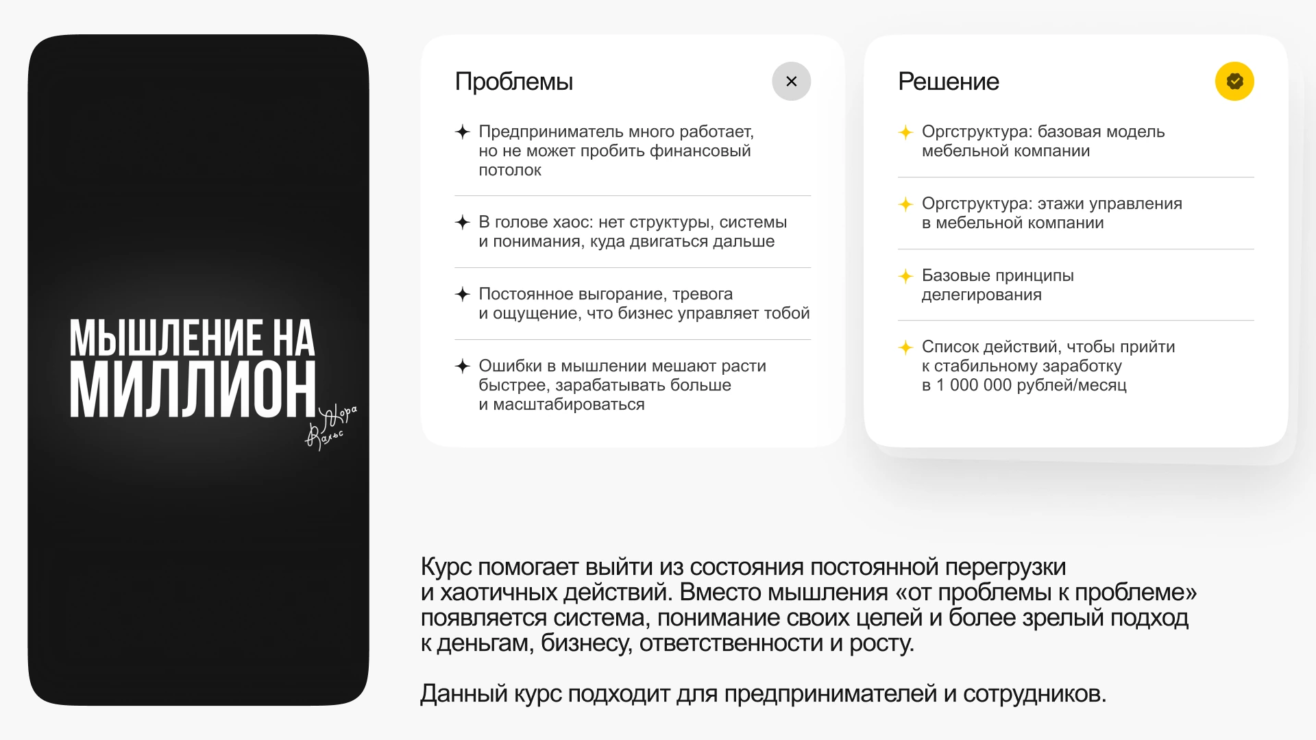 Курс Мышление на миллион